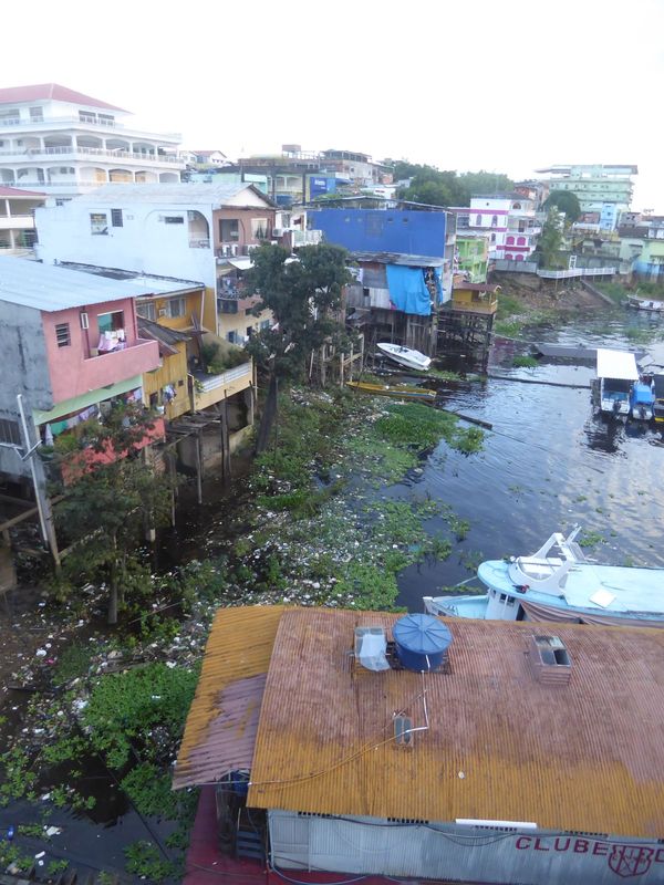 You ask about typical housing? The general pattern since the early days of Manaus has been for the poor to cluster near or even on the river