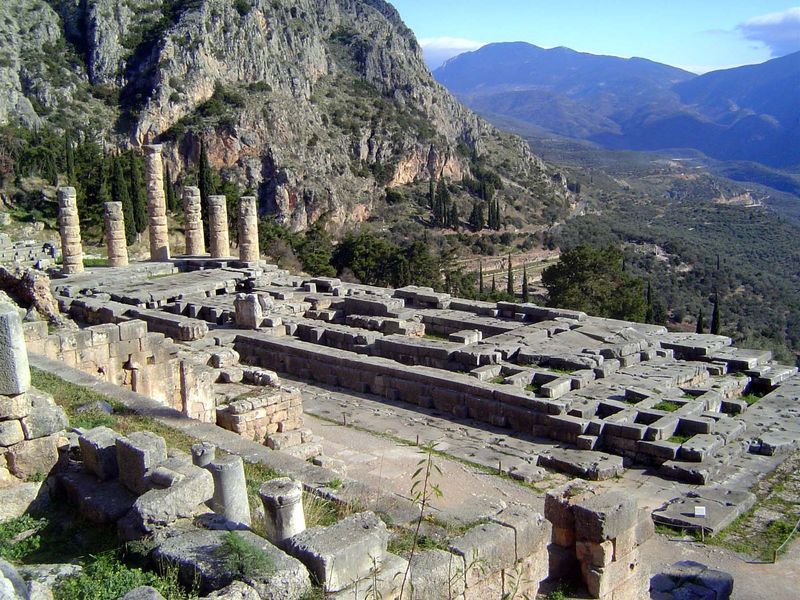 The view from above. The sanctuary, which was last rebuilt in 320 B.C., measures 78 by 198 feet, with six columns at the ends and 15 along t
