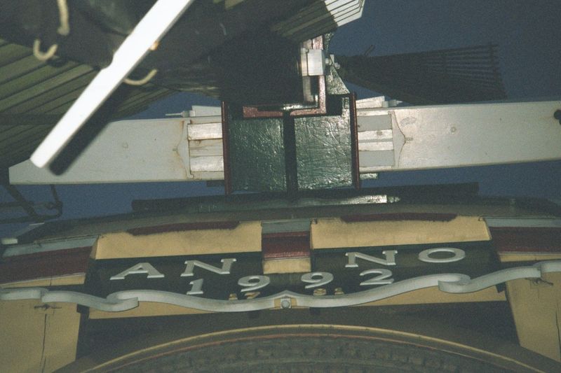 The date marks its restoration as a working museum.