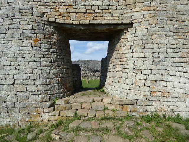 Here's the west entrance at 9 o'clock. It's been rebuilt twice in the 20th century, first in 1912 by St. Claire Wallace, the ex-policeman, t
