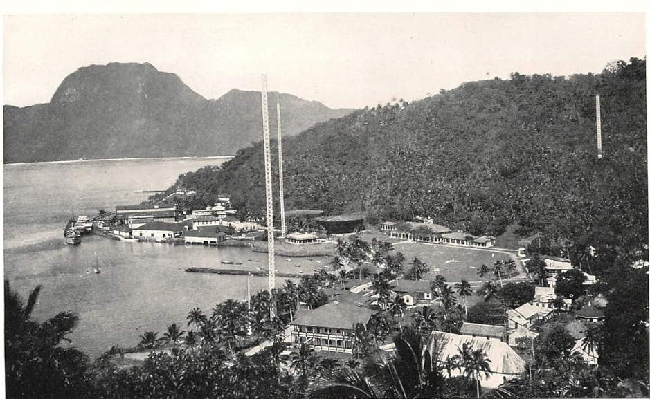 The naval station in the 1920s.  Most of the buildings shown here exist today, though the radio towers are gone.