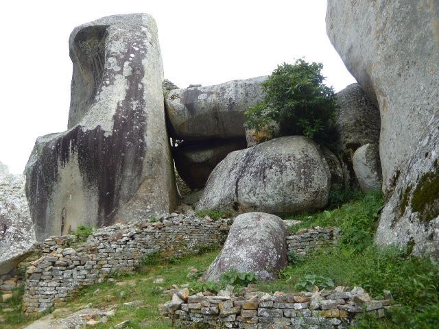 It leads up here, where the surviving walls presumably created enclosed spaces.
