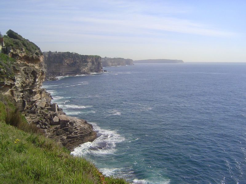 Equally so to the north. The view here is just beyond the hook at the end of the beach. The cliffs extend about four miles to the opening in