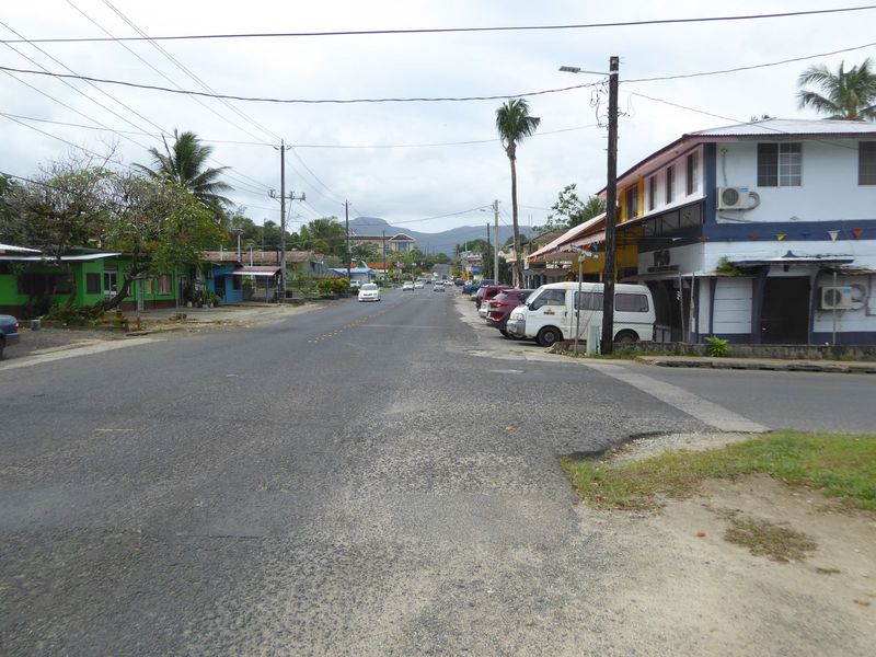 Here's the view looking the other way, toward the government building in the distance.

Yvette Etscheit Adams, who lived her life on the isl