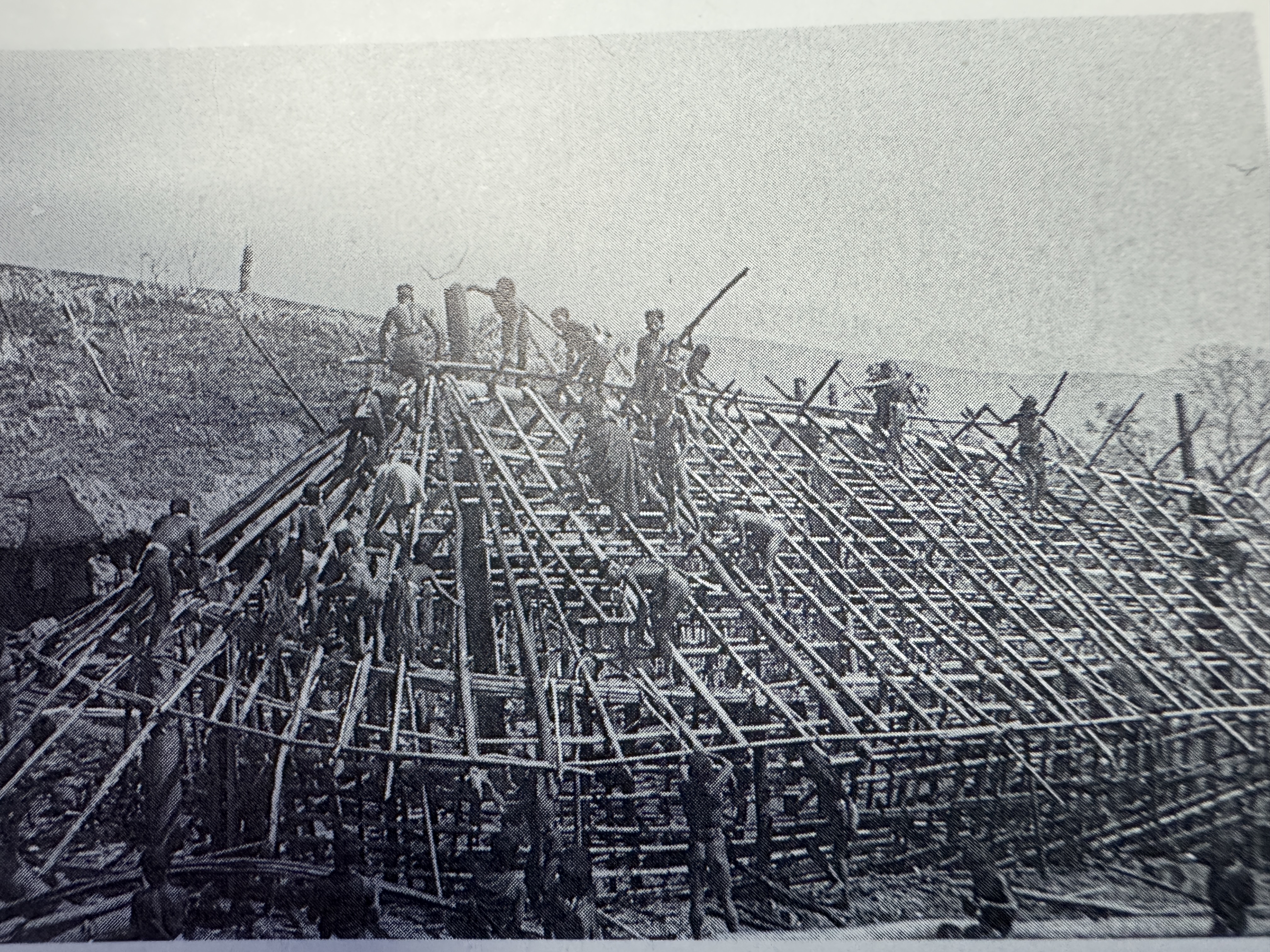 What is the appeal of this Naga house under construction?  It's another von F rer-Haimendorf photo Julian Jacobs, The Nagas, p. 29.