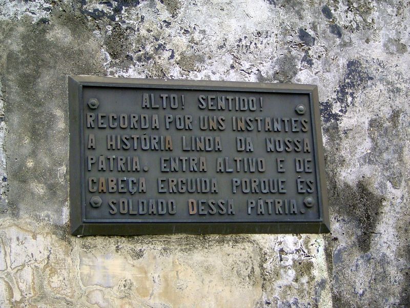 At the entrance is this plaque: "Stop! Attention! Remember for a few moments the beautiful history of our country. Enter proudly and with he