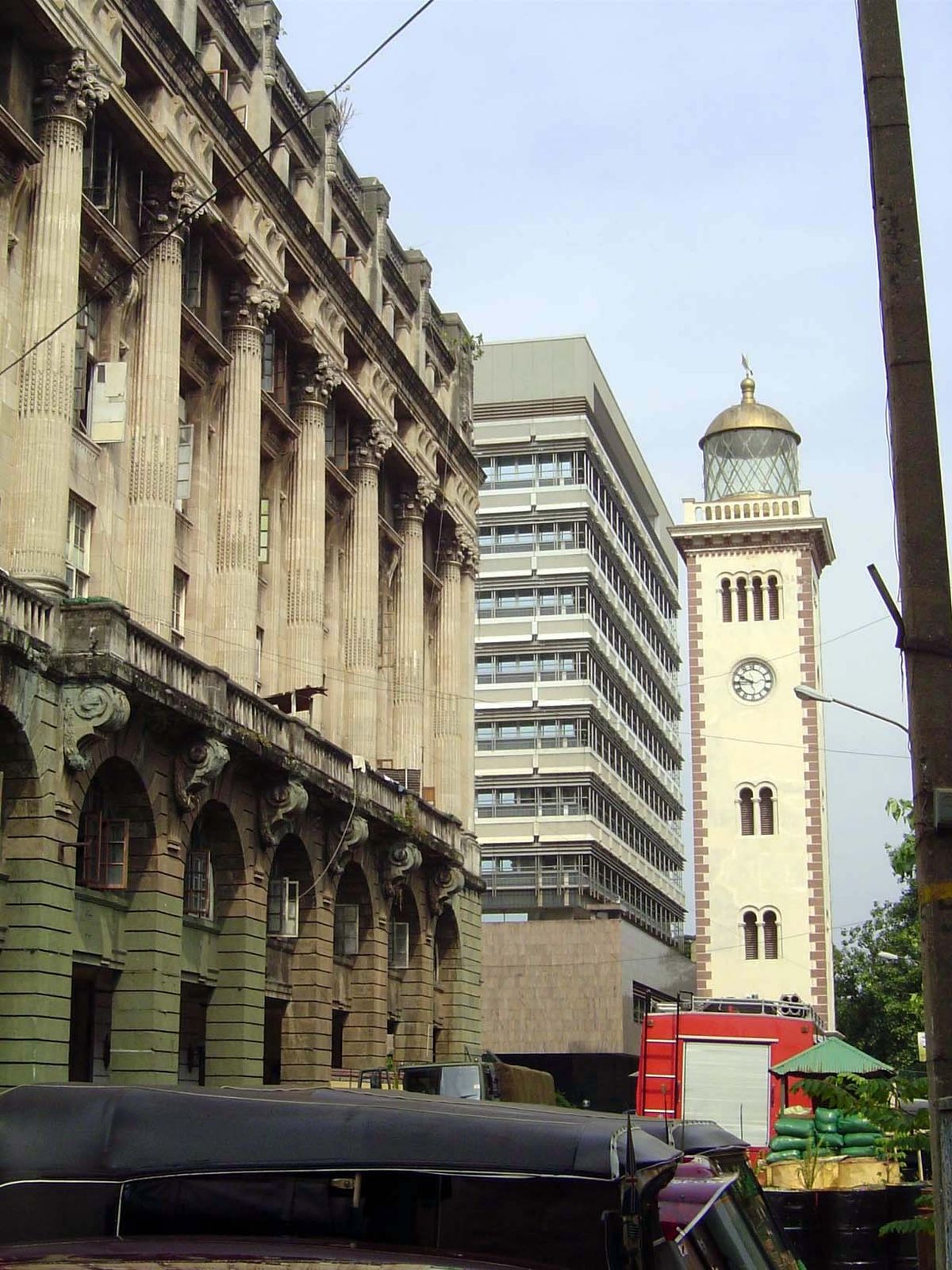 One such bank, abandoned when this picture was taken but formerly the Chartered Bank of India.