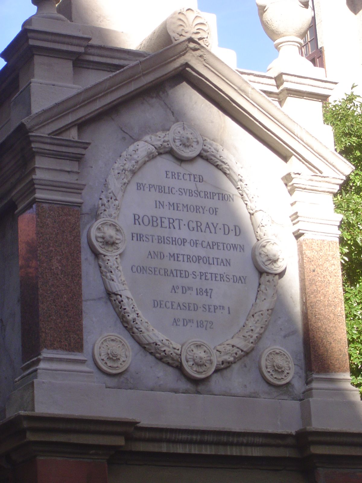 The Victorians loved their monuments, perhaps because their widowed queen was so sentimental. In any case, this monument was carved in Engla
