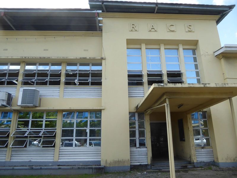 A new building was built for the national museum on the site of the old museum. The initials signify the Royal Agricultural and Commercial S