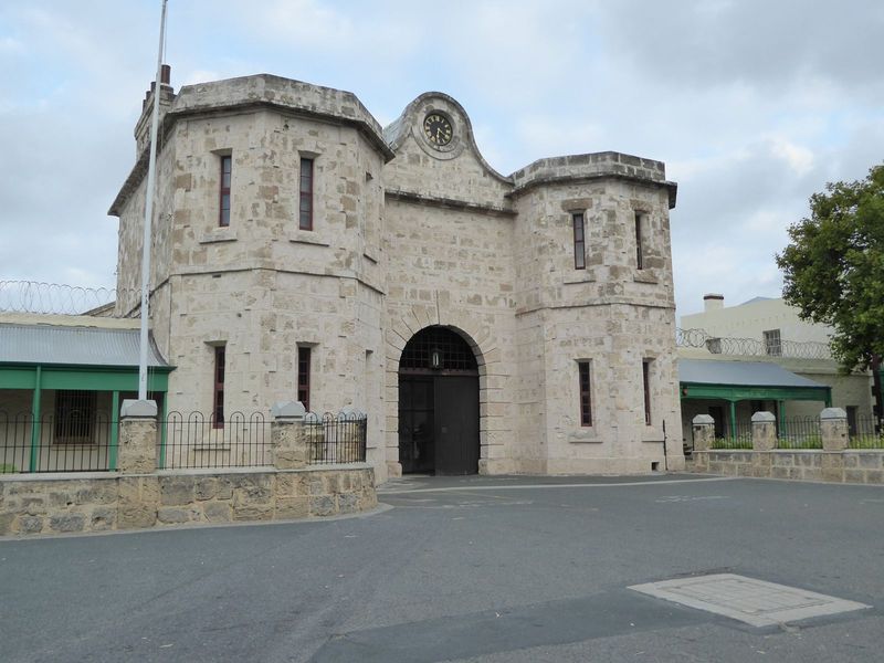 Of Fremantle prison, built by convicts from limestone quarried on the site. Yes, there are tours, and they're sobering.