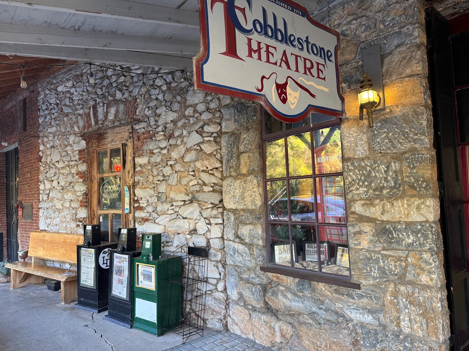 Across the street there's an indoor theater.
