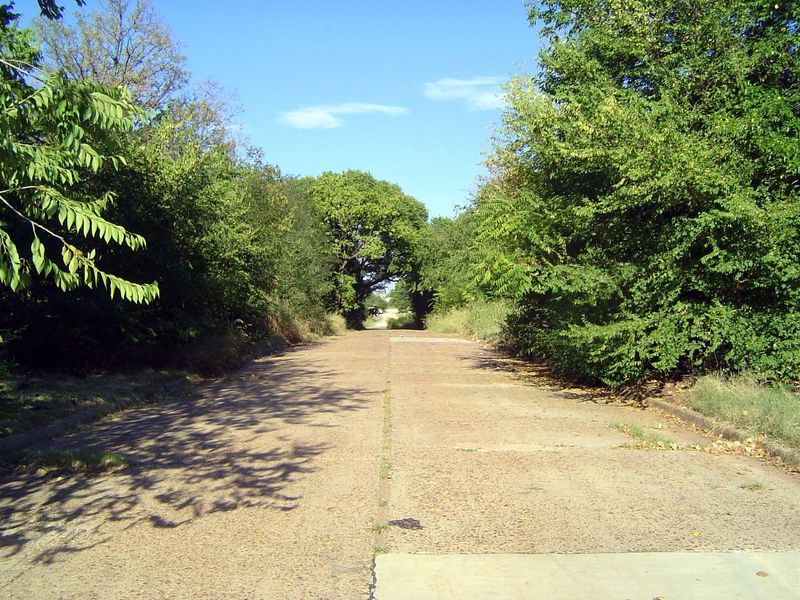 First Street, with every house gone since the 1970s.