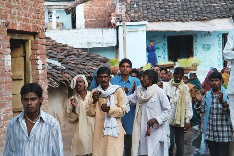 A procession, prompted by the Durgapuja.