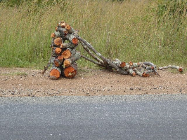 People buy firewood in posh American suburbs, but the wood there isn't hacked by axes, as it is here. Implication: the woodcutter can't affo