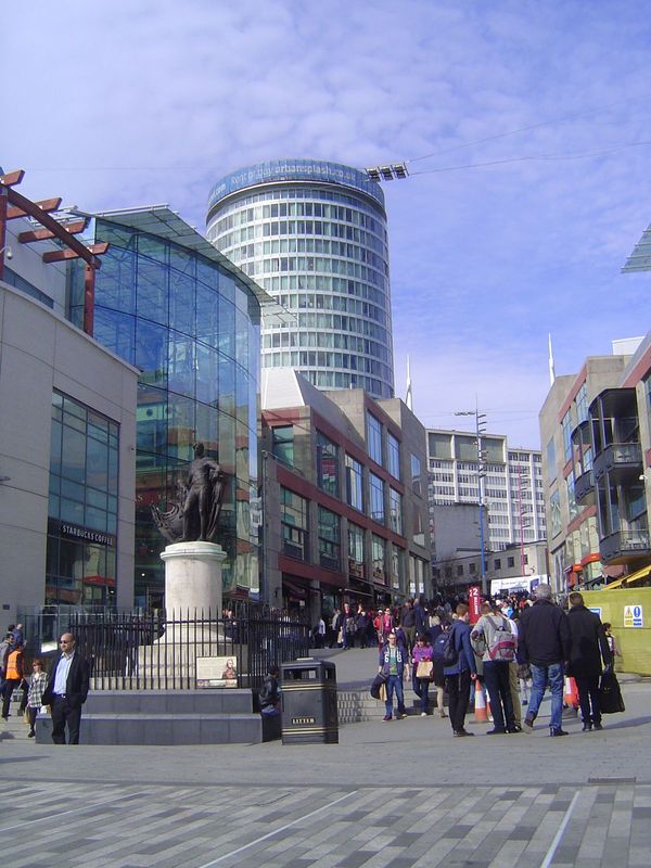 The sculptor was the eminent Richard Westmacott, but the statue has lost most of its elaborate base and now stands surrounded by a shopping 