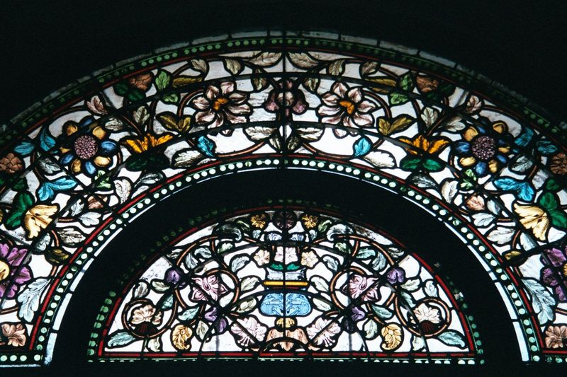 Stained glass in that room.