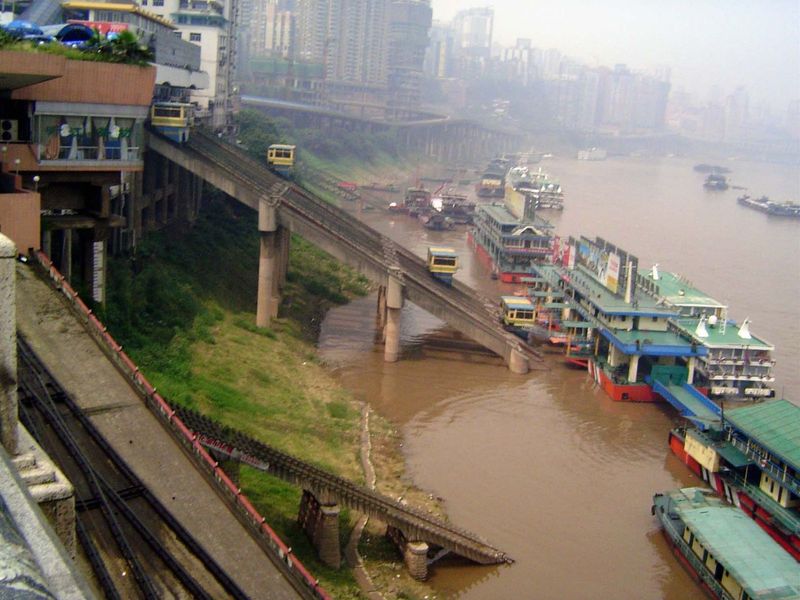 Cog railways bring passengers up to street level.