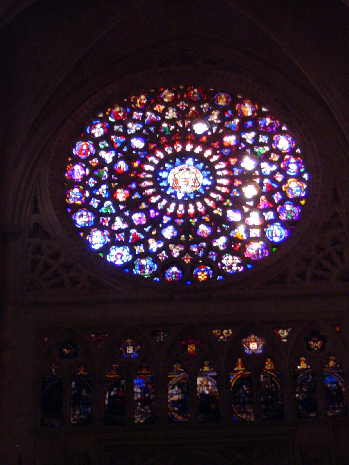 The rose window.