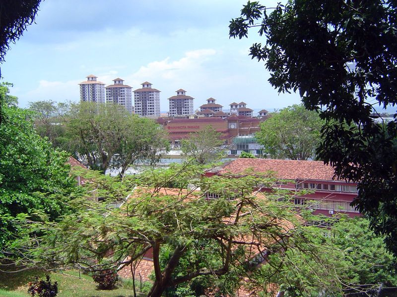 To the south, Melaka grows.