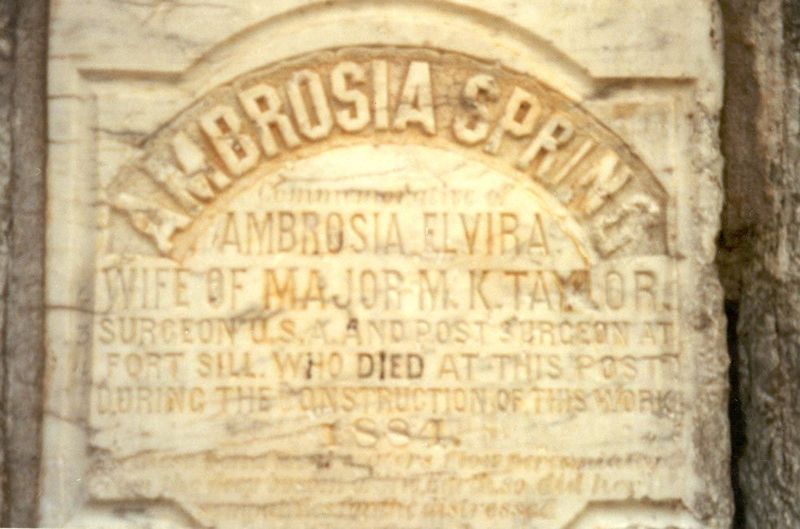 A mile to the east, a plaque marks the spring from which Fort Sill once took its domestic water supply.
