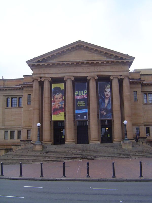 One more example of institutional masonry: it's the Mitchell Wing of the State Library of New South Wales, built with a bequest of a fantast