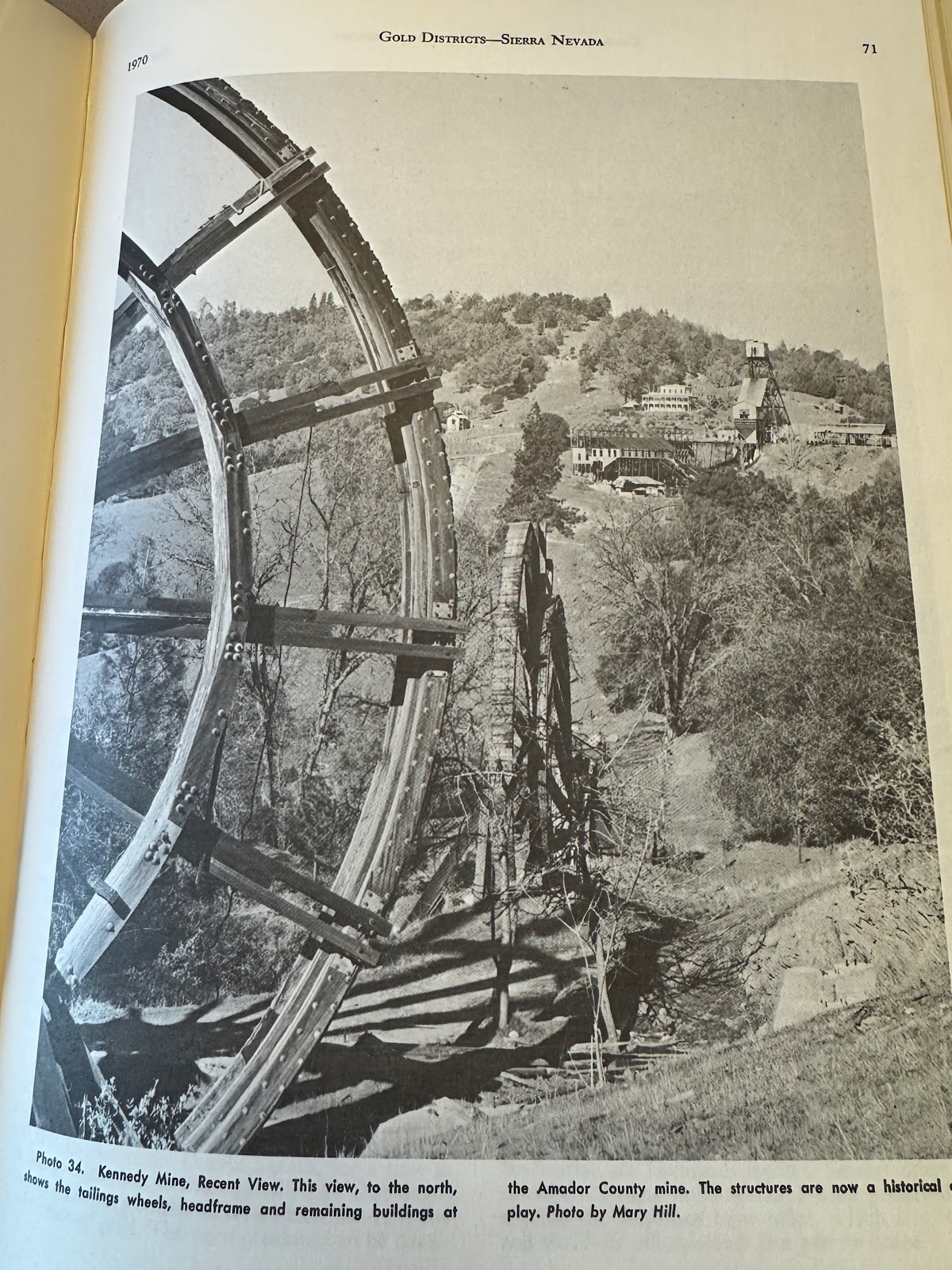 Answer: waterwheels, driven by electric motors.

William B Clark, Gold Districts of California, California Div. of Mines, Bulletin 193, 1970
