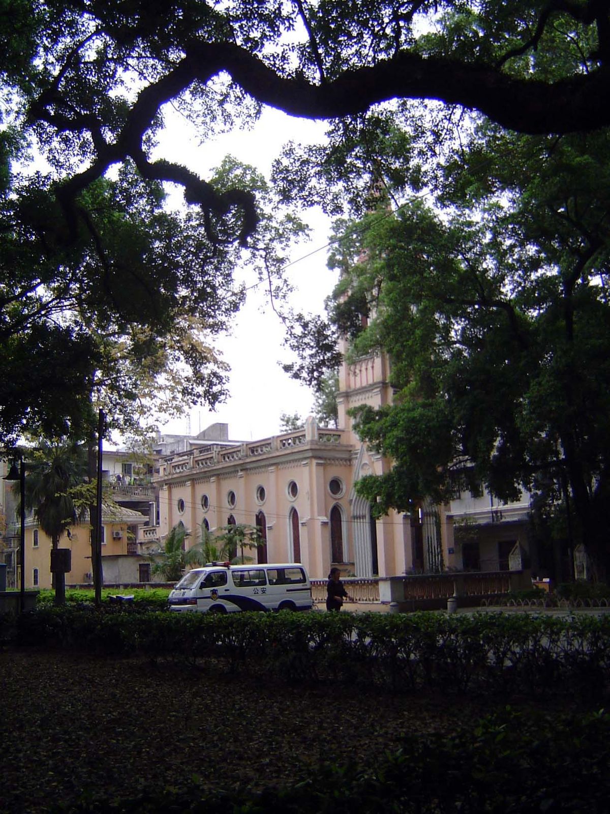 A two-minute walk from the embassy is Our Lady of Lourdes, completed at the French end of the island in 1892.