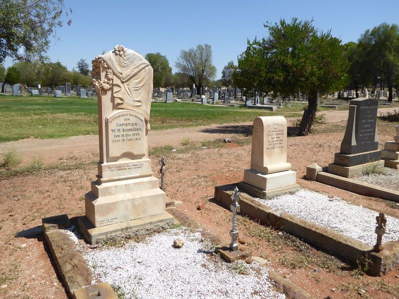 The missionary's tombstone. Residents caution against solo visits to the cemetery, which adjoins the railway station. It's a wretched commen