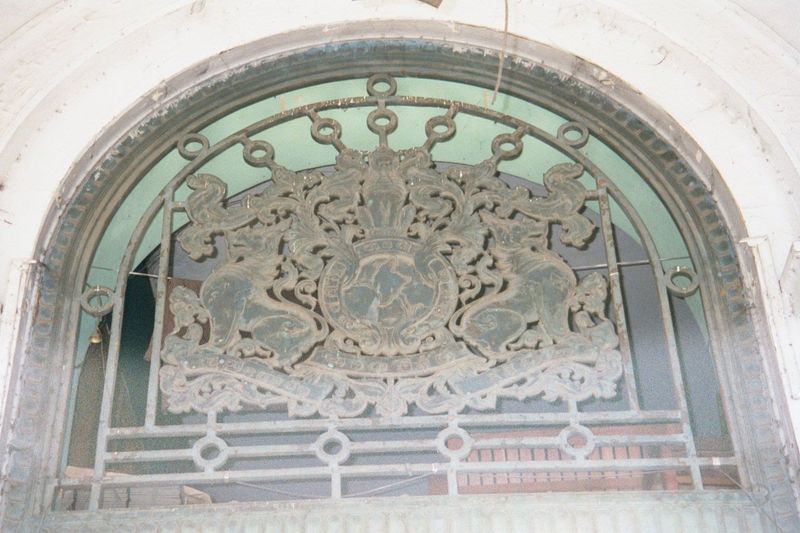 A bit of wrought iron on the same building.