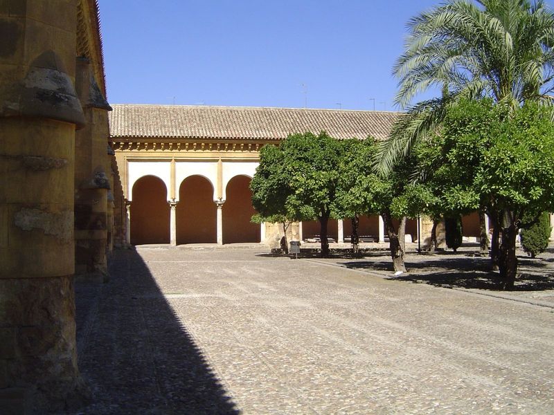 Inside the enclosure in front of the mosque, the Patio de los Naranjos "Patio of the Oranges" measures 210 by 430 feet. Christians after the