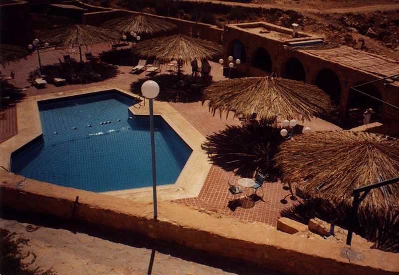 The obligatory pool, remarkable in its wider setting.