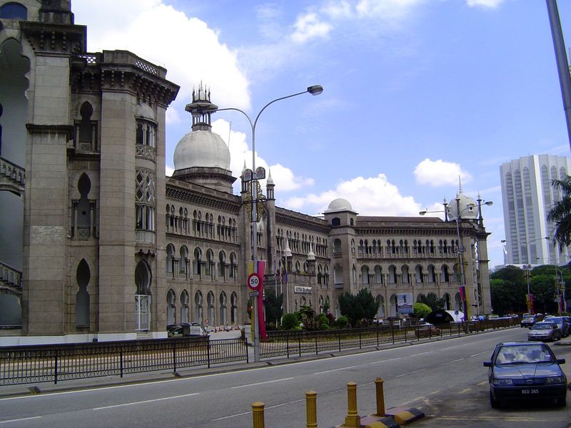 Across from the station are the second railway offices, the KTM Building Bangunan KTM Berhad, opened in 1917 to another design by Hubback.