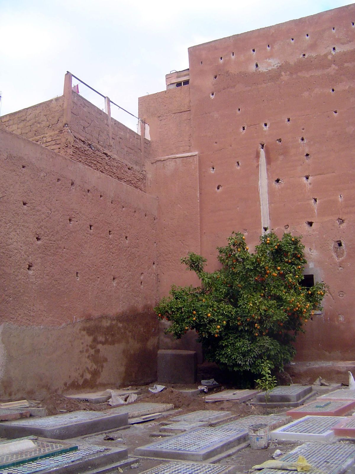 Parts of the cemetery are very plain.