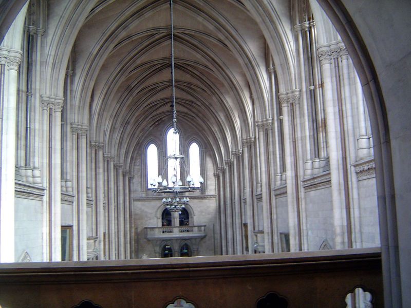 Here is that hall, no easy thing to photograph today, with security concerns so prominent. Ayrton wanted to axe this too. The walls have bee