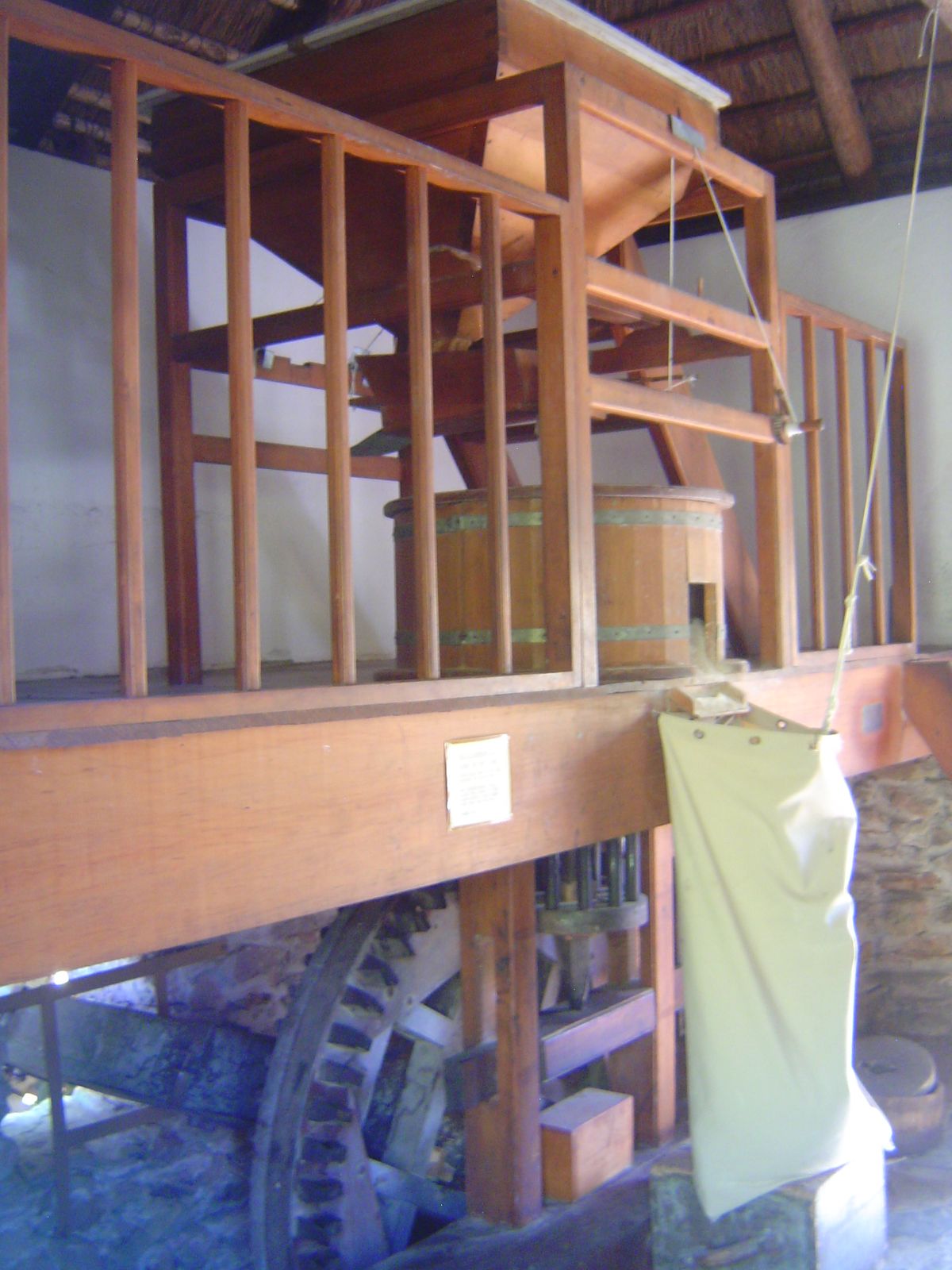 A re-created grist mill.