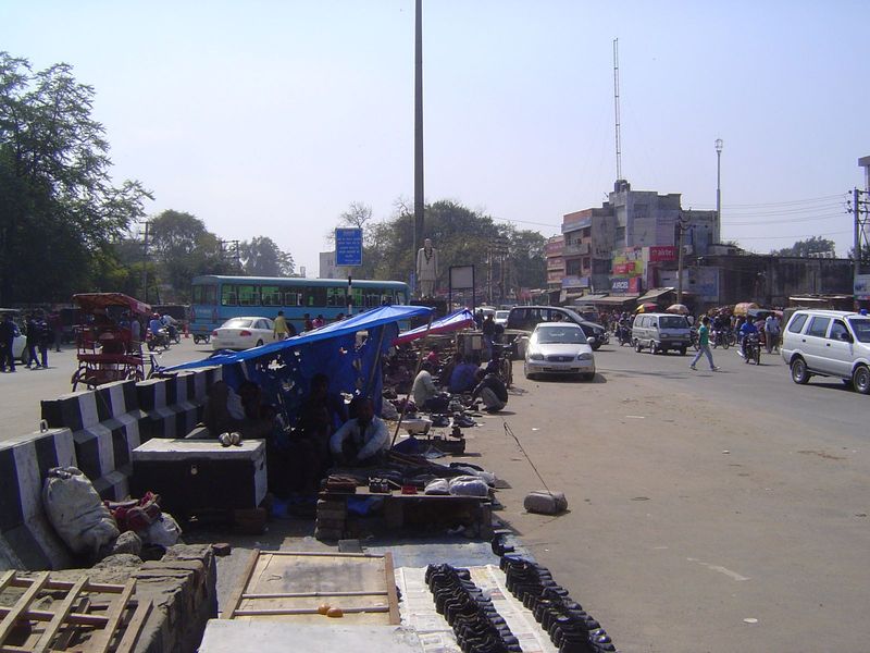 Informal shops settle in where they can.