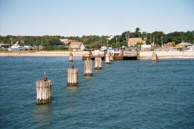 The ferry terminal.