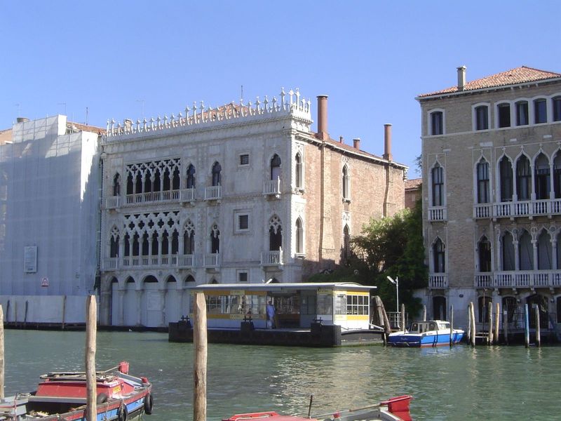 This is probably the most famous of the houses along the Grand Canal: it's the Ca' D'oro, or "house of gold," finished in 1440 by Matteo Rav