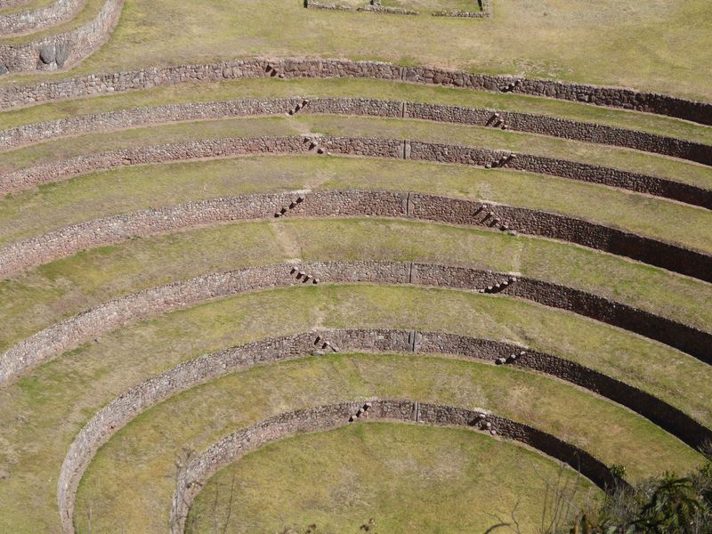 Between the elegant flying steps there's a series of irrigation drops, or paqcha. Where did the surplus irrigation water go? Silly question: