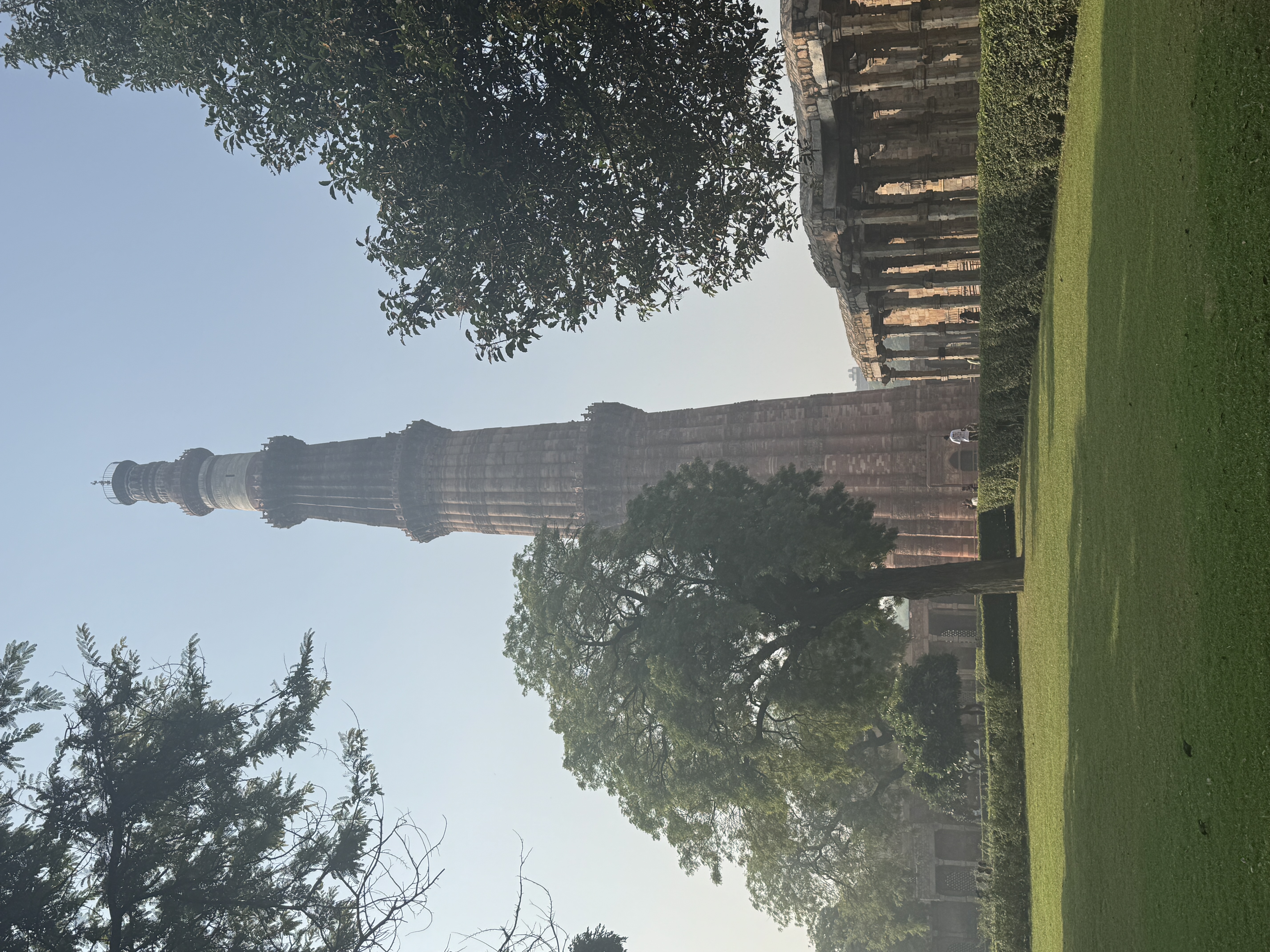 Yes, we've fought traffic for 10 miles to get to the Qutb Minar, the Victory Tower, begun in 1199 to celebrate the conquest of most of North