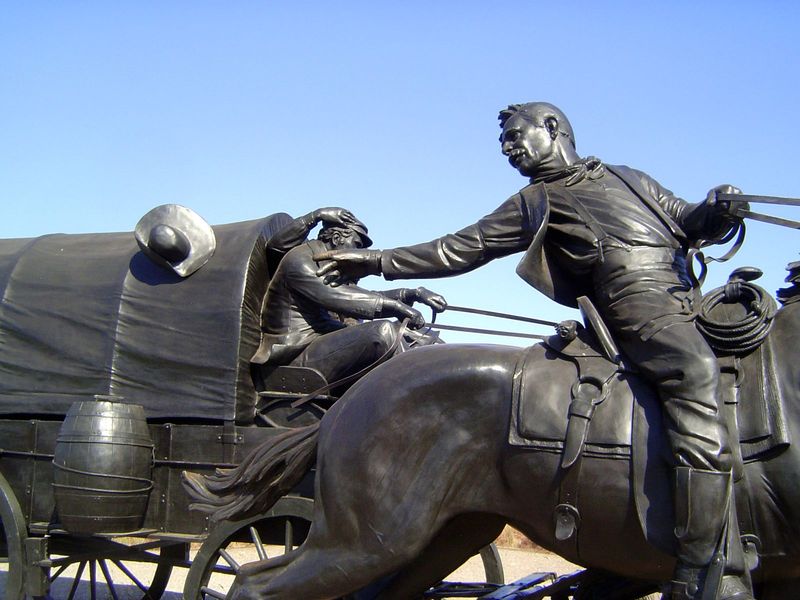 The sculptor was Paul Moore, who apparently had a sense of humor.