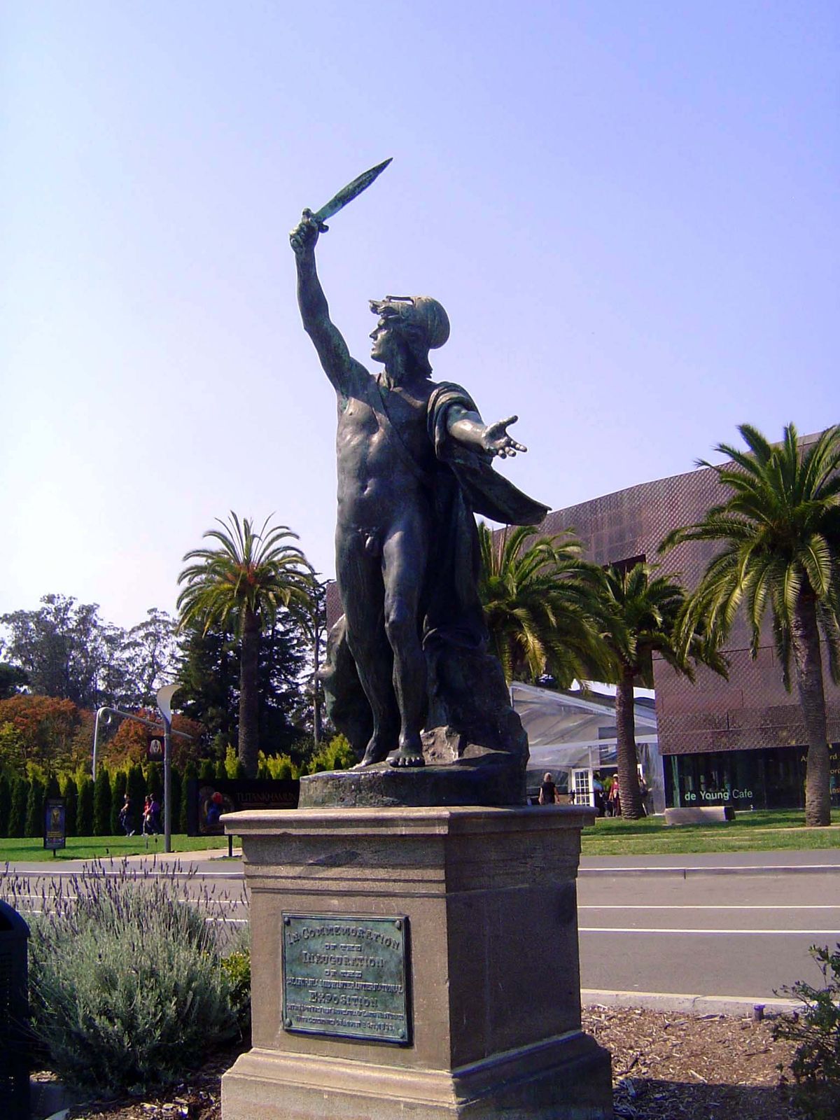 Perseus? In any case the figure is remarkable for having survived all these decades without a censorious leaf. Maybe San Francisco really is