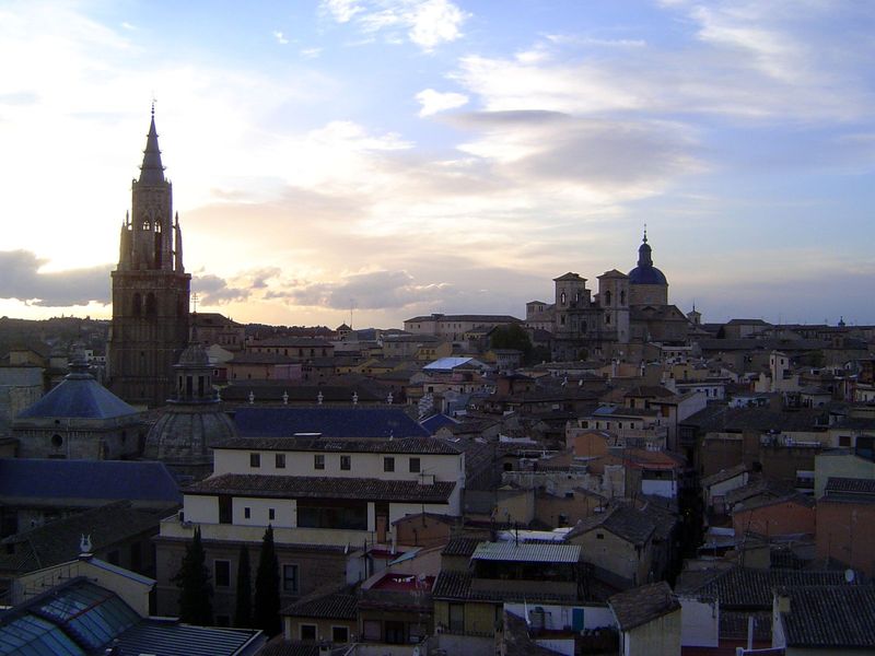 Another rooptop offers a view of both the cathedral and the church of San Juan Batista.