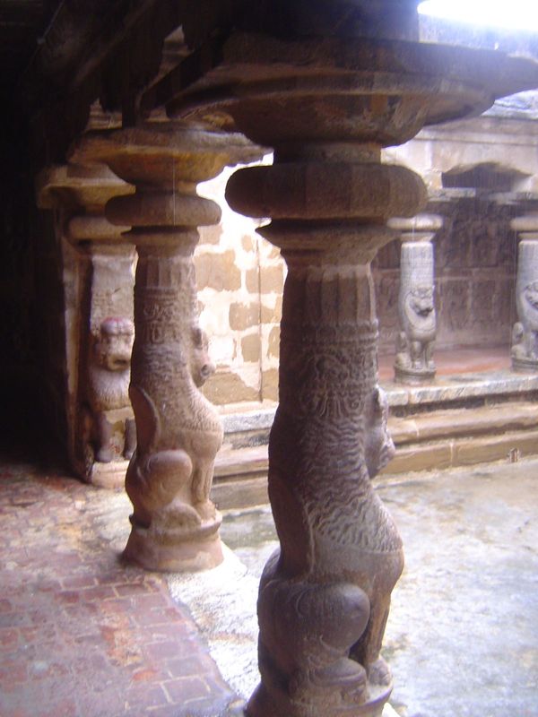 The colonnade is lined with lion-based columns. They are not merely decorative, at least according to Dennis Hudson, the author of two books