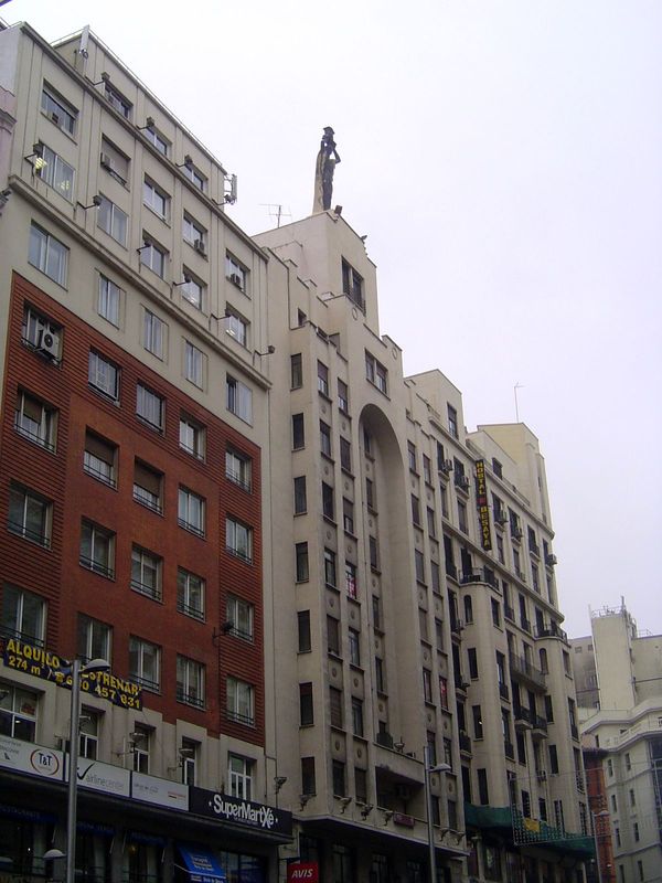 The Hispanic Housing Bank building was designed by Emilio Ortiz Muller and rebuilt after being damaged in the 1930s. Unless one counts the a