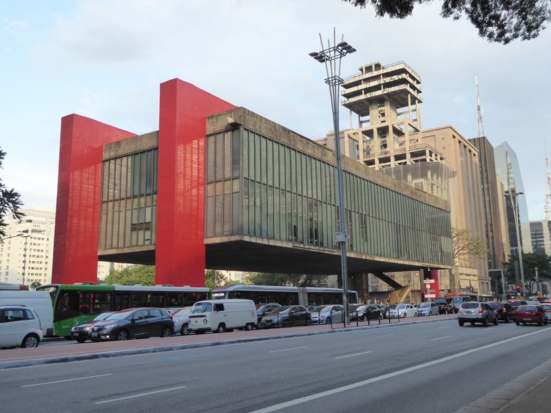 The most unusual building in the lineup is the Art Museum of São Paulo, which opened in 1968 and for some reason was inaugurated by Queen El