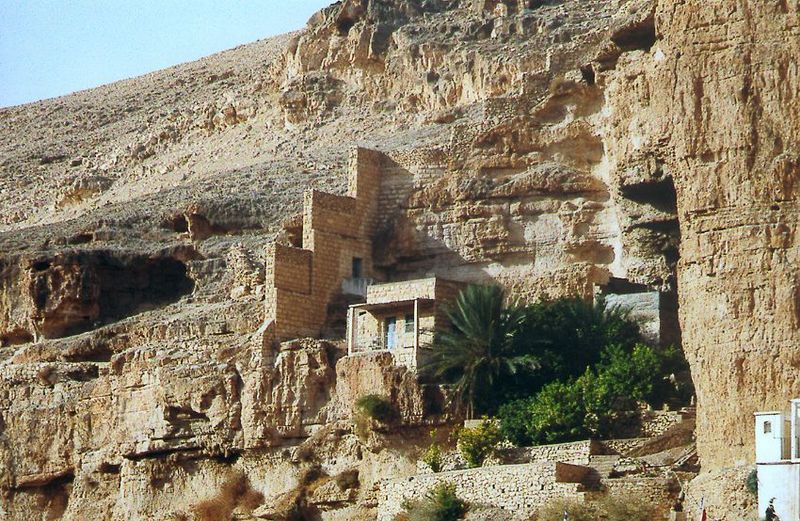 Close-up. Is the water source a seep, a cistern, or buckets lugged from below?