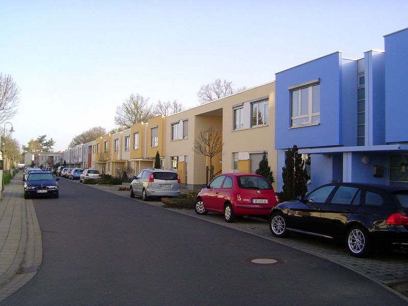 If not for the color, it would be hard to tell one residence from another.
