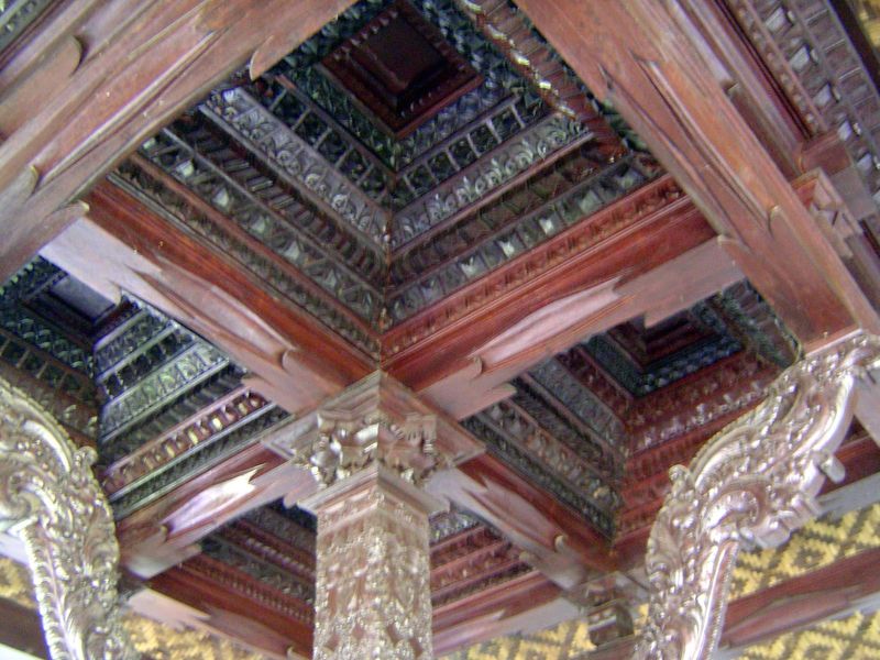 A coffered or caisson ceiling.