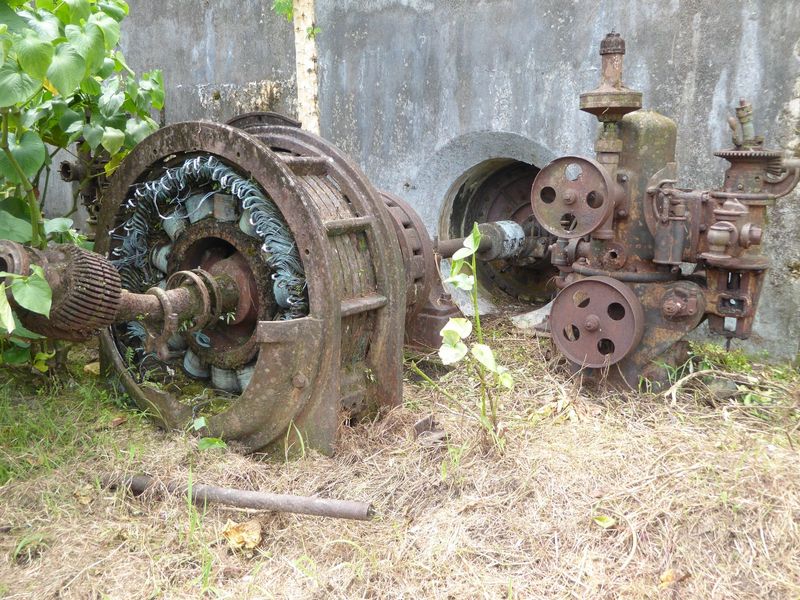 And so the Japanese built a weir across the Lehnmesi, a tributary of the Lehn, and installed a power plant.